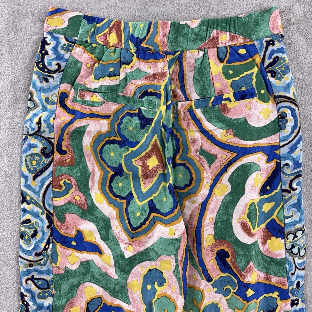 Maeve Anthropologie Printed Wide Leg Pants Womens‎ Size 0P Multicolor Boho - Picture 4 of 6